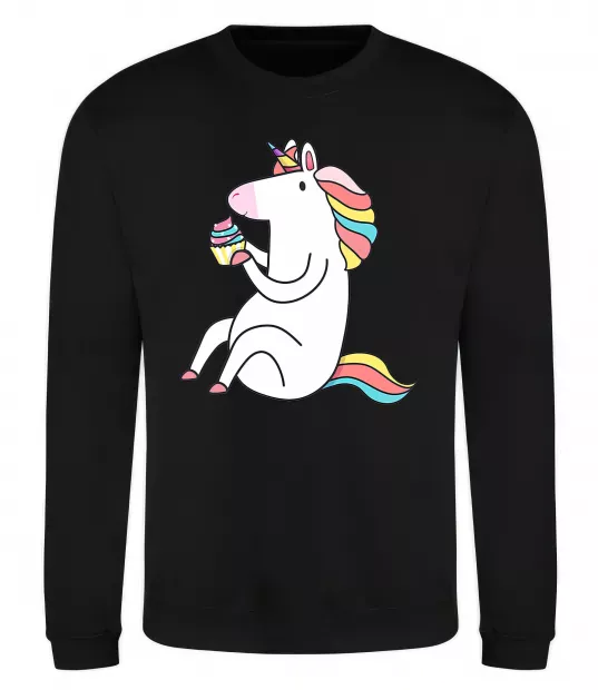 Свитшот Cupcake unicorn Черный фото