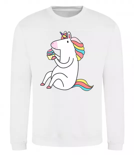 Свитшот Cupcake unicorn Белый фото