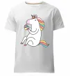 Мужская премиум футболка Cupcake unicorn Белый Мужская премиум футболка Cupcake unicorn Белый фото