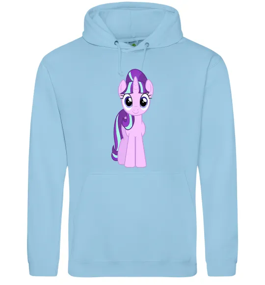 Мужская толстовка (худи) Unicorn smile Голубой фото