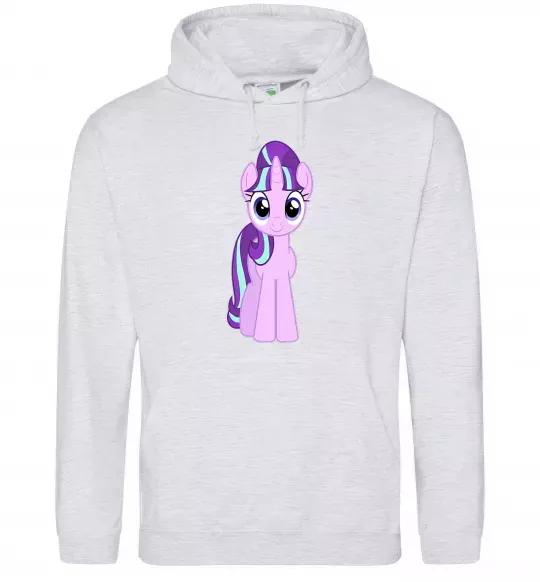 Женская толстовка (худи) Unicorn smile Серый меланж фото