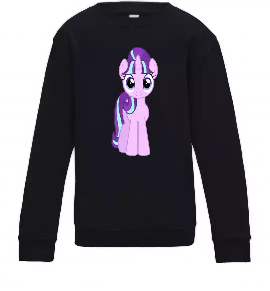 Детский Свитшот Unicorn smile Черный фото