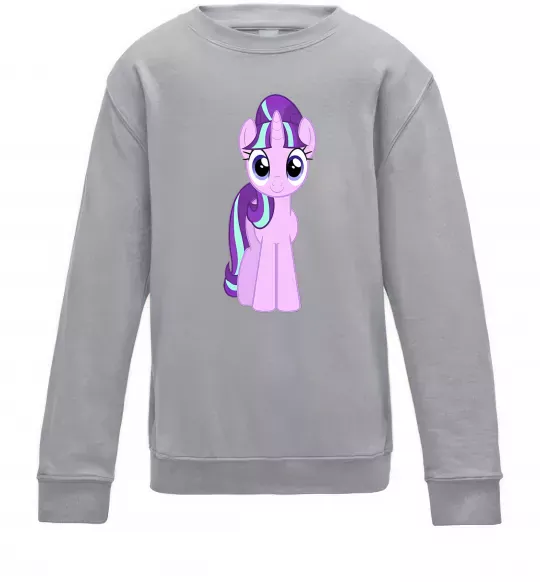 Детский Свитшот Unicorn smile Серый меланж фото