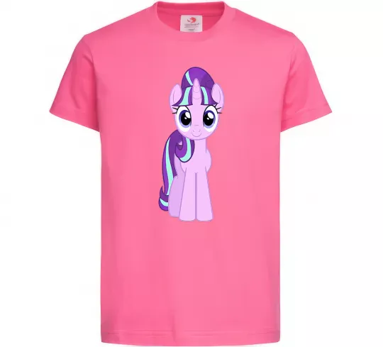 Дитяча футболка Unicorn smile Яскраво-рожевий фото