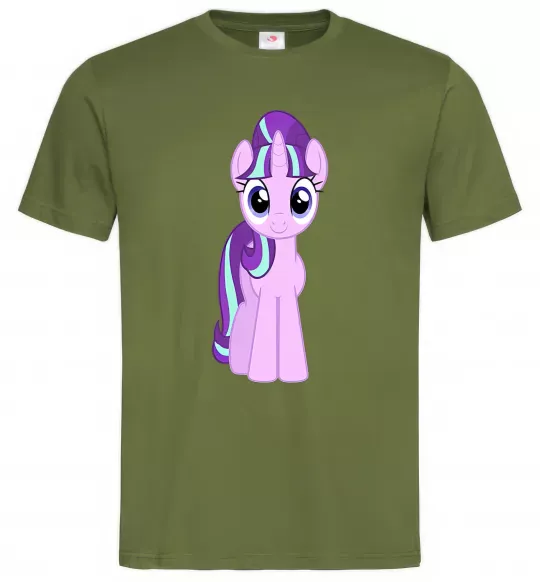 Чоловіча футболка Unicorn smile Оливковий фото