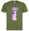 Чоловіча футболка Unicorn smile Оливковий фото