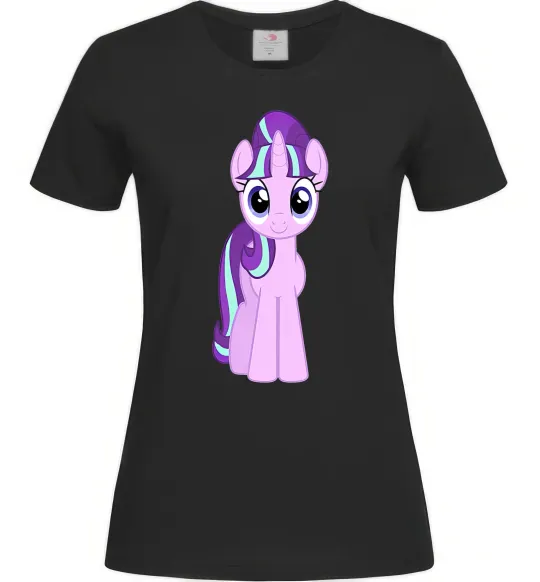 Жіноча футболка Unicorn smile Чорний фото