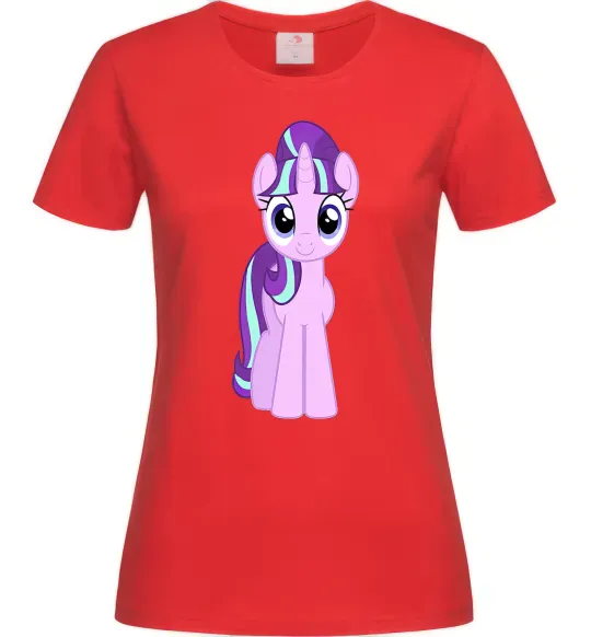 Жіноча футболка Unicorn smile Червоний фото