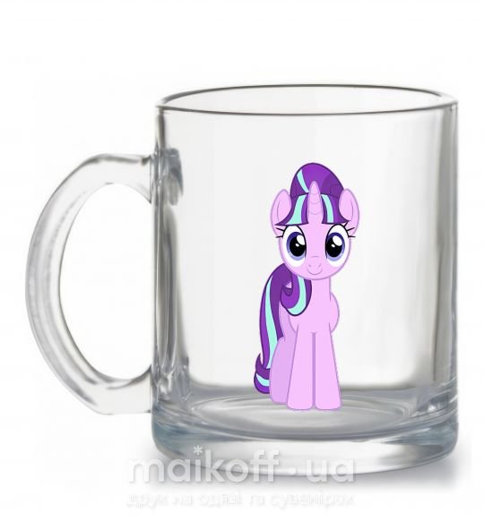 Чашка скляна Unicorn smile Прозорий фото