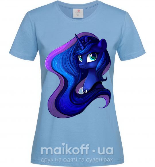 Женская футболка Magic unicorn Голубой фото