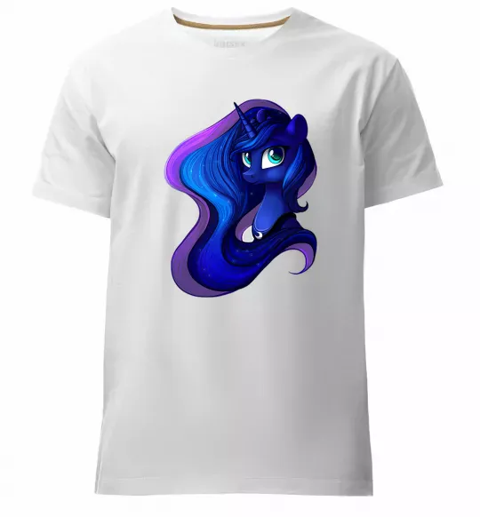 Мужская премиум футболка Magic unicorn Белый фото