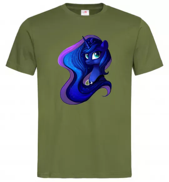 Мужская футболка Magic unicorn Оливковый фото