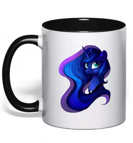 Чашка с цветной ручкой Magic unicorn Черный фото