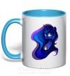 Чашка з кольоровою ручкою Magic unicorn Блакитний фото