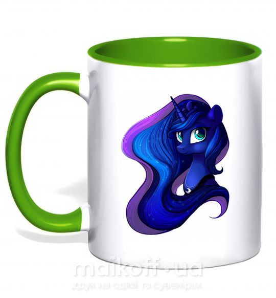 Чашка з кольоровою ручкою Magic unicorn Зелений фото