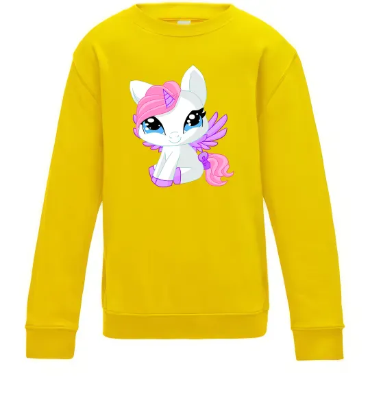 Дитячий світшот Anime unicorn Сонячно жовтий фото