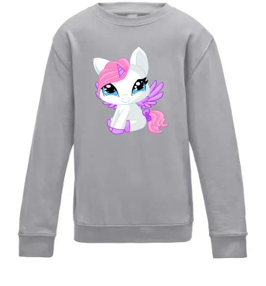 Дитячий світшот Anime unicorn Сірий меланж фото