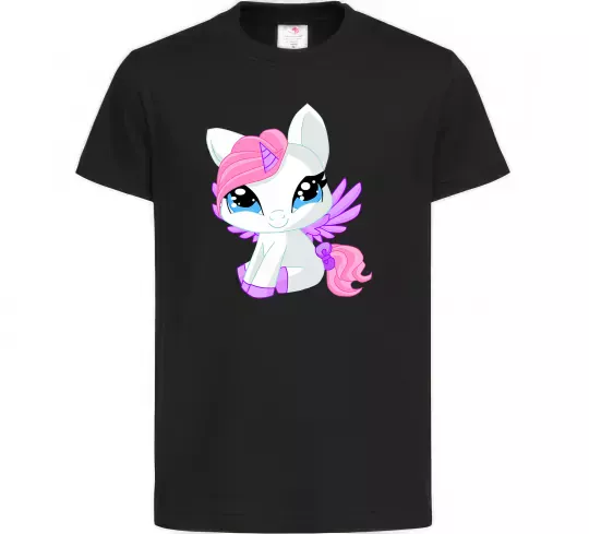 Дитяча футболка Anime unicorn Чорний фото