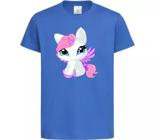 Дитяча футболка Anime unicorn Яскраво-синій фото