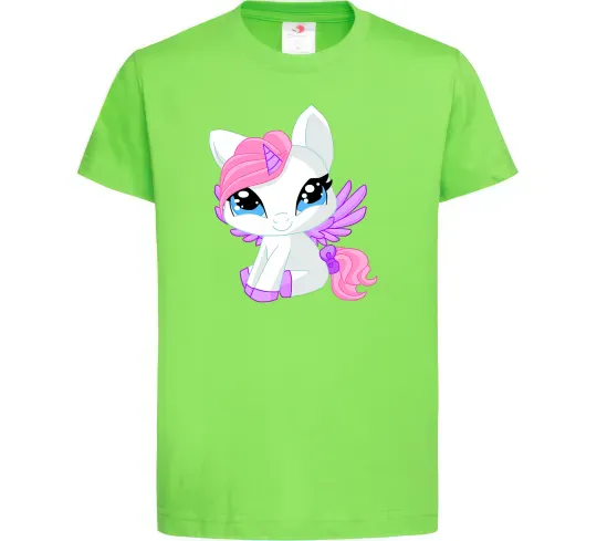 Дитяча футболка Anime unicorn Лаймовий фото