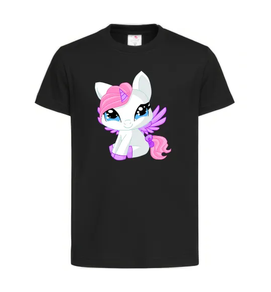 Детская футболка Anime unicorn Черный фото
