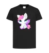Детская футболка Anime unicorn Черный фото