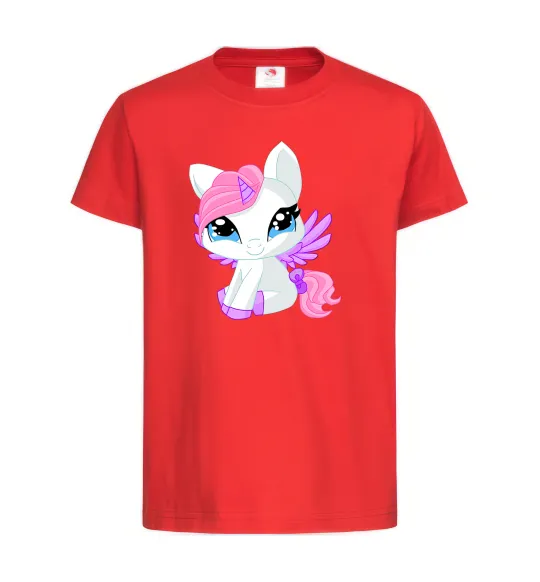 Детская футболка Anime unicorn Красный фото