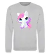 Свитшот Anime unicorn Серый меланж фото