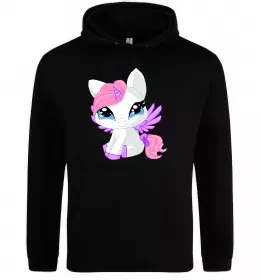 Мужская толстовка (худи) Anime unicorn Черный фото