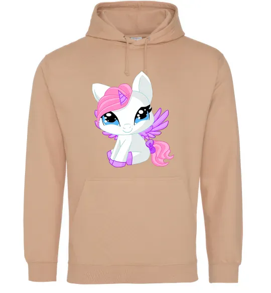 Мужская толстовка (худи) Anime unicorn Песочный фото