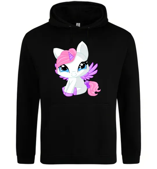 Женская толстовка (худи) Anime unicorn Черный фото