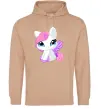Женская толстовка (худи) Anime unicorn Песочный фото