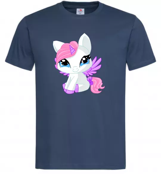 Чоловіча футболка Anime unicorn Темно-синій фото