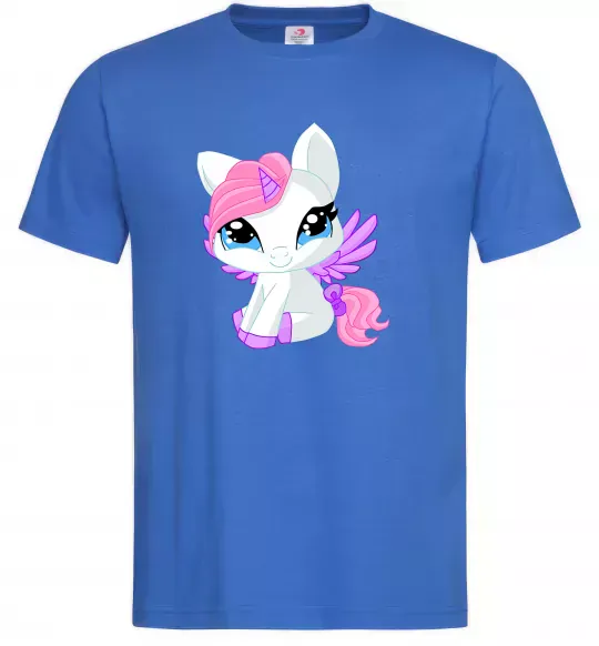 Чоловіча футболка Anime unicorn Яскраво-синій фото