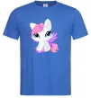 Чоловіча футболка Anime unicorn Яскраво-синій фото