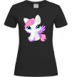 Женская футболка Anime unicorn Черный фото