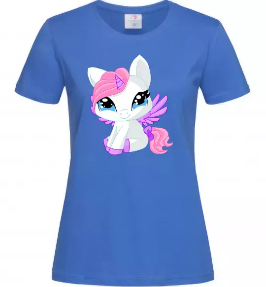 Женская футболка Anime unicorn Ярко-синий фото