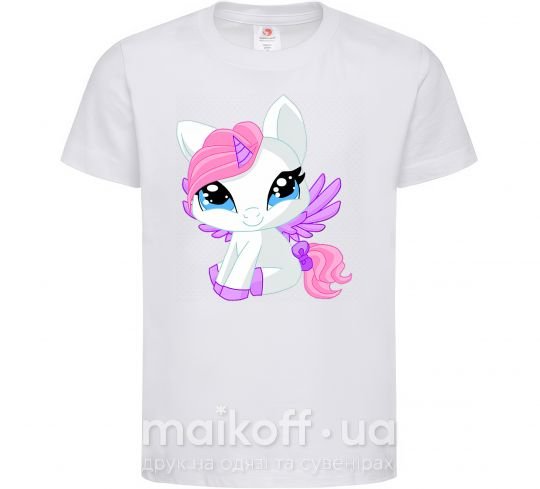 Дитяча футболка Anime unicorn Білий фото