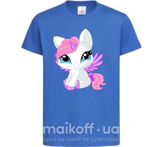 Детская футболка Anime unicorn Ярко-синий фото