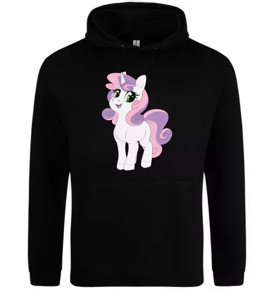 Мужская толстовка (худи) Щасливий єдиноріг Черный фото