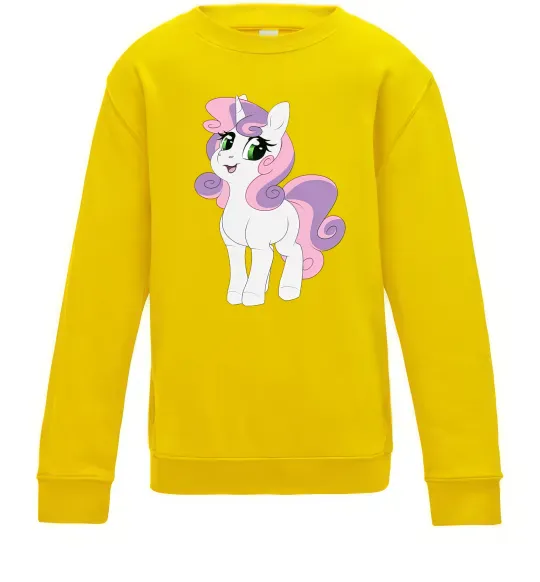 Детский Свитшот Щасливий єдиноріг Солнечно желтый фото