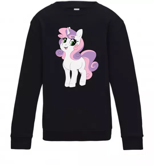 Детский Свитшот Щасливий єдиноріг Черный фото