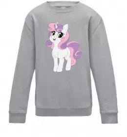 Детский Свитшот Щасливий єдиноріг Серый меланж фото