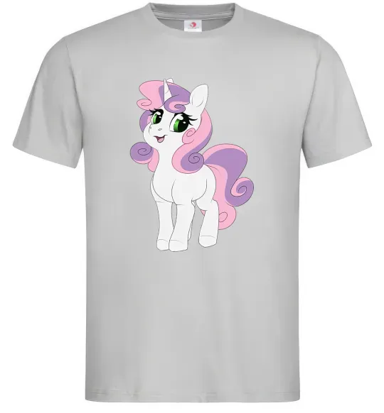 Чоловіча футболка Щасливий єдиноріг Сірий фото