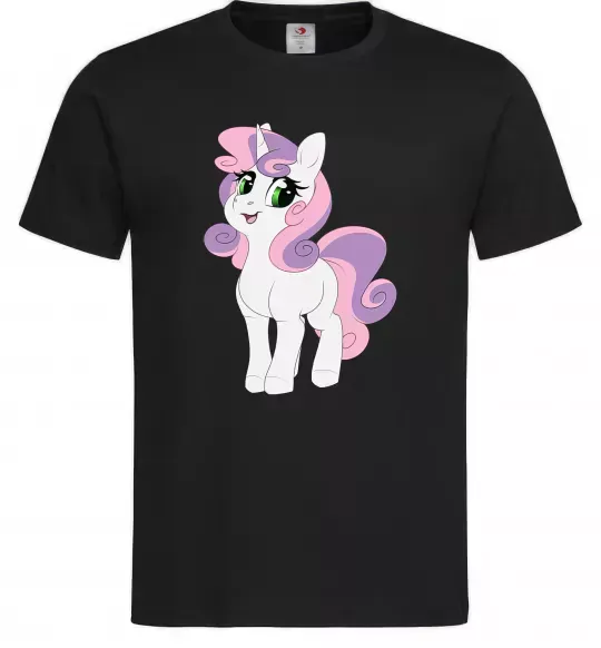 Чоловіча футболка Щасливий єдиноріг Чорний фото