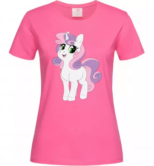 Женская футболка Щасливий єдиноріг Ярко-розовый фото
