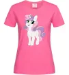 Женская футболка Щасливий єдиноріг Ярко-розовый Женская футболка Щасливий єдиноріг Ярко-розовый фото