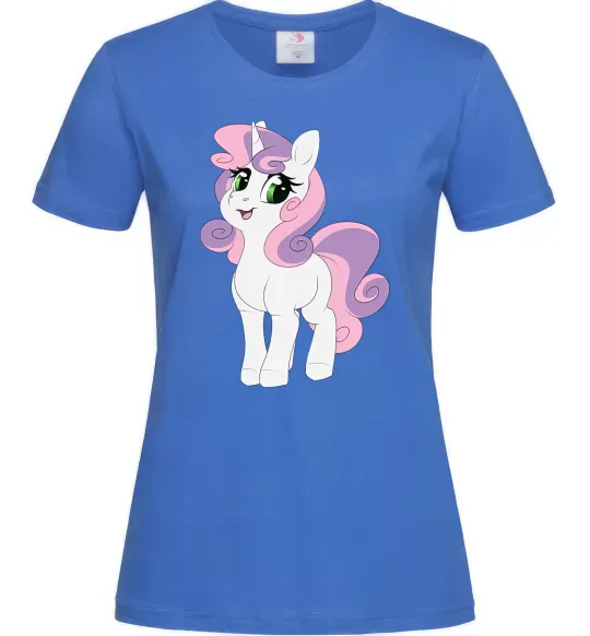 Женская футболка Щасливий єдиноріг Ярко-синий фото