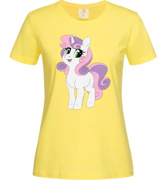 Женская футболка Щасливий єдиноріг Лимонный фото