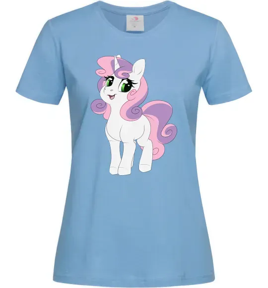 Женская футболка Щасливий єдиноріг Голубой фото